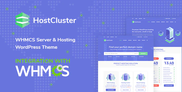 HostCluster - WHMCS Hosting WordPress Theme | #1 WHMCS THEME